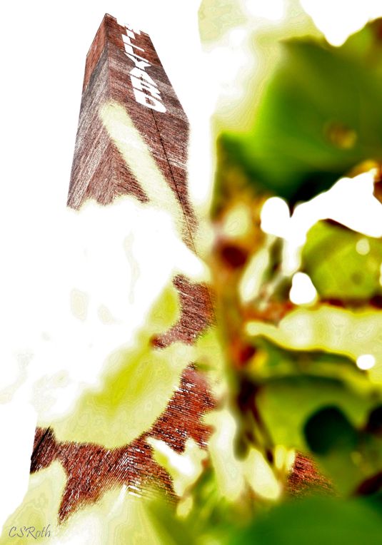 overexposed building