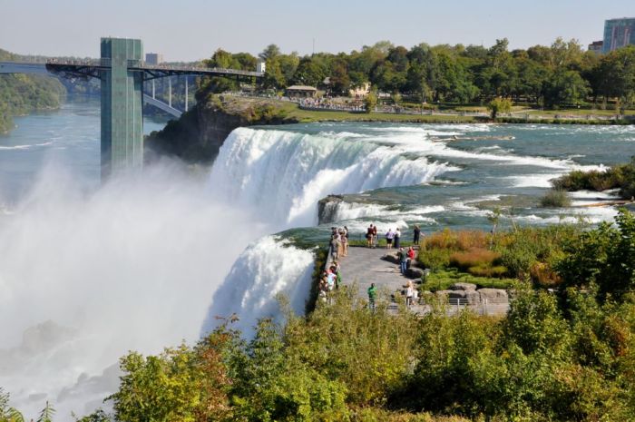 American side of the falls